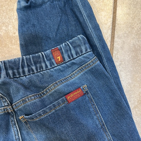 7 For All Mankind High Waist Jogger Jeans 27 Goldie Knit Denim - Picture 10 of 10